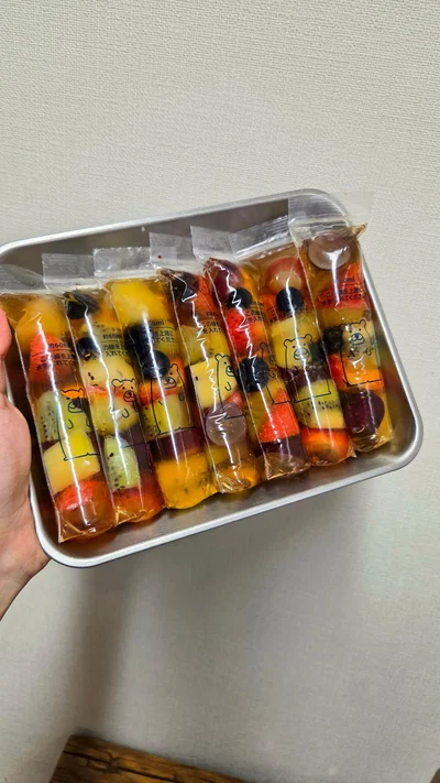 バットに並べて冷凍▶使った袋はこちら（⇒次へ）