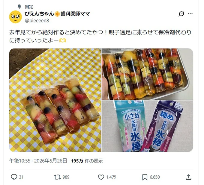 保冷剤代わりに▶見た目も華やか!(⇒次へ)