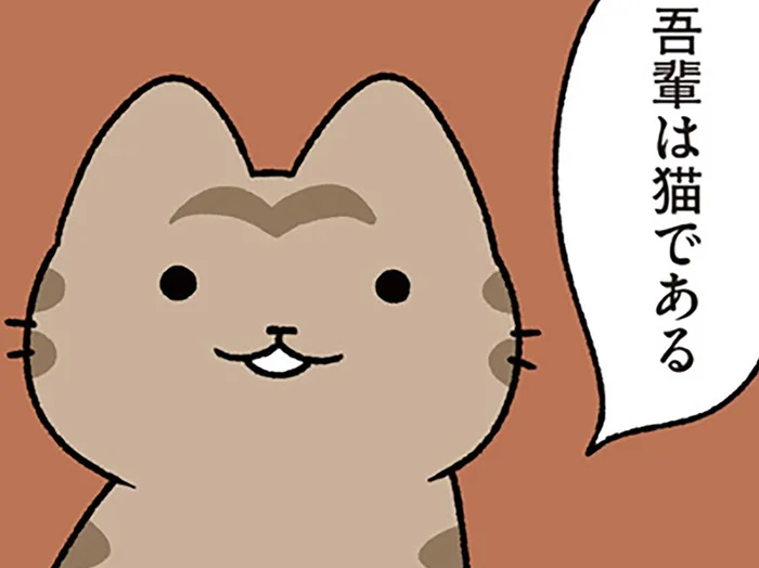 【吾輩は猫であるというねこ】胸を張って主張するねこ。名前はまだない？