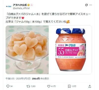 ジャムでおなじみのアヲハタ公式の簡単アイスキューブの作り方▶夏に食べたいですね！（⇒次へ）