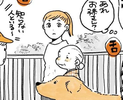 お散歩に同行