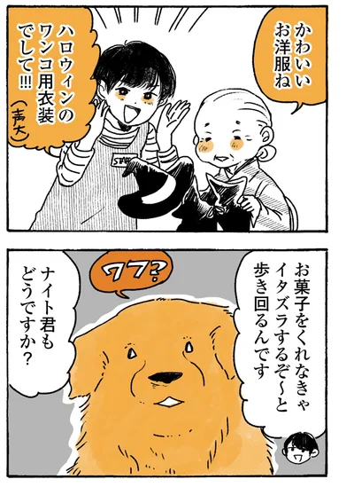 ハロウィンのワンコ用衣装
