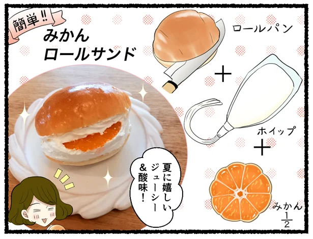 簡単!みかんロールサンド