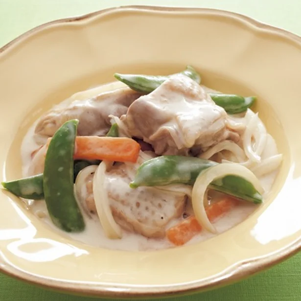 「チキンと春野菜のクリーム煮」