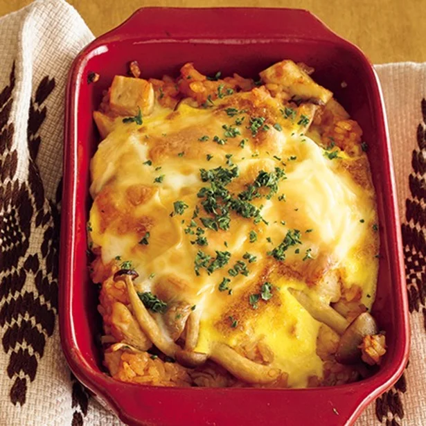 レンジとトースターでらくちん調理♪ お昼に食べたいオムライス風ドリア