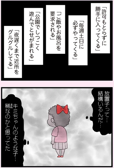 放置子って…結構いるんだ…