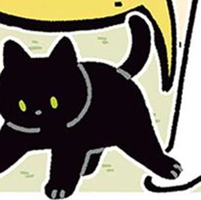きっとあいさつのつもり。足を踏んでから通り過ぎる黒猫ろん