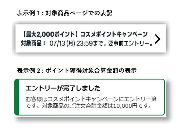 対象商品表示