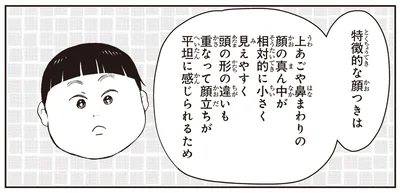 特徴的な顔つきは