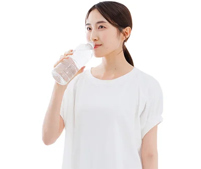 前後に水を飲む