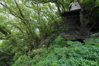 ホテル直結の屋外スペース「森の空中基地 くすくす」