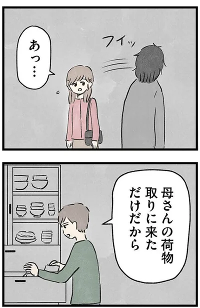 母さんの荷物取りに来ただけだから