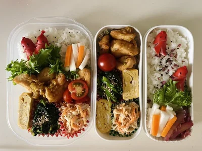 油淋鶏の入ったお弁当▶haruhinaの料理はどれもとてもおいしそうです（⇒次へ）