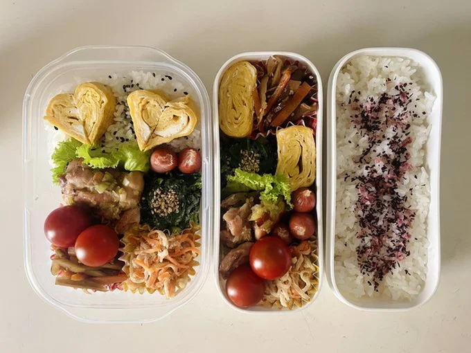 ゆず塩グリルチキンの入ったお弁当▶栄養バランスもよさそうですね！（⇒次へ）