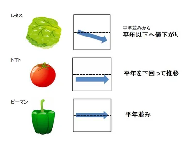 【グラフを見る】3月下旬の野菜の価格動向