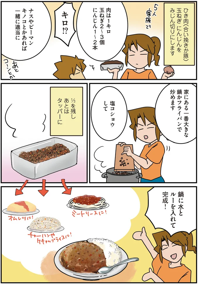 鍋に水とルーを入れて完成!