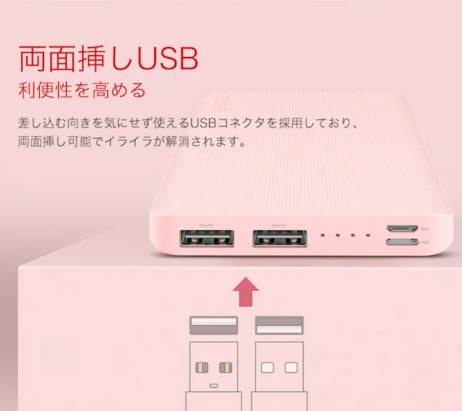 両面挿し可能なUSB