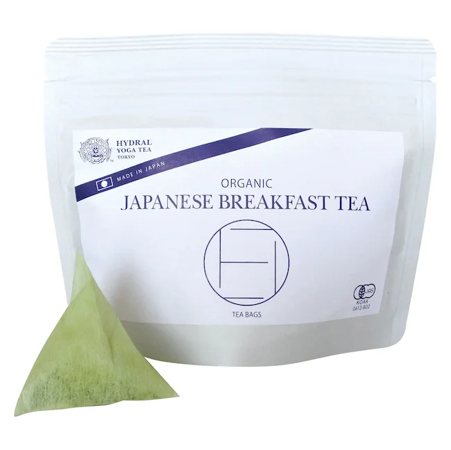 パッケージとティーバッグ/Japanese Breakfast Tea（有機抹茶＆煎茶ブレンド）