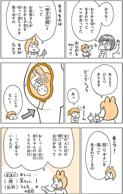 おなかを切って生まれたってママが言ってた