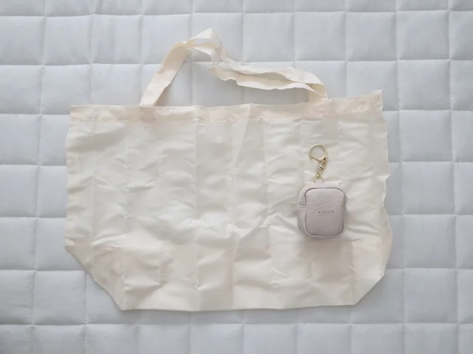 エコバッグのサイズは、平置き状態で縦約30cm、横約50cm、マチ約17cm▶これは当たり!と思ったアイテム