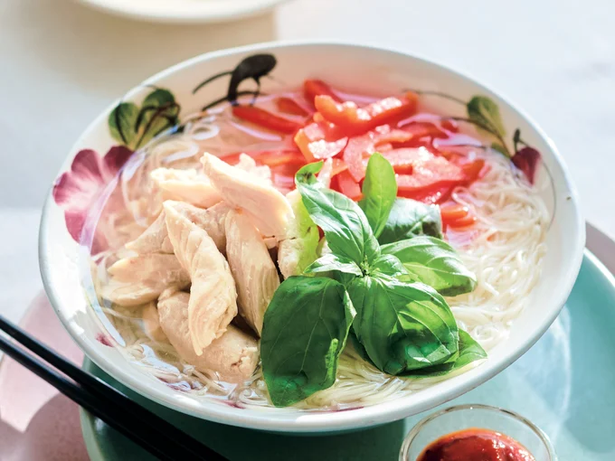 ささ身のフォー風にゅうめん