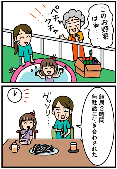 2時間無駄話に付き合わされた
