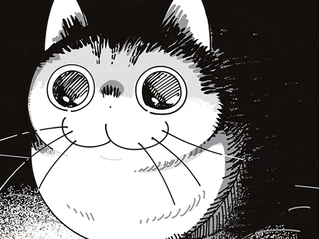 真っ暗な部屋でスマホをいじる飼い主。近くにネコが来て仕掛けられたドッキリ