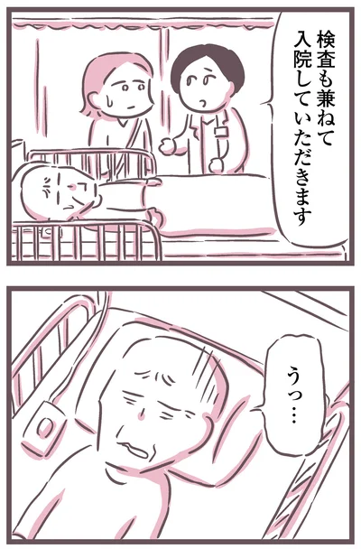 検査も兼ねて入院していただきます