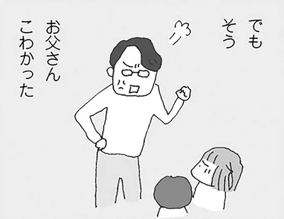 お父さんこわかった
