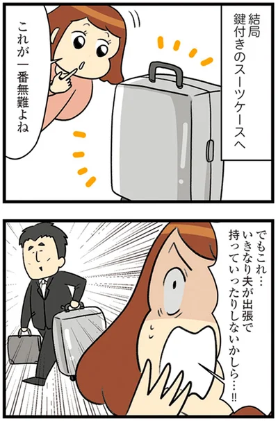 夫が出張で持って言ったりしないかしら…！！