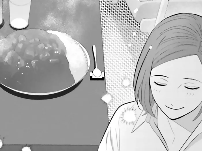 今日もお夕飯に誘ってくれるご近所さん。テーブルの上には特盛カレー！／作りたい女と食べたい女1（8）