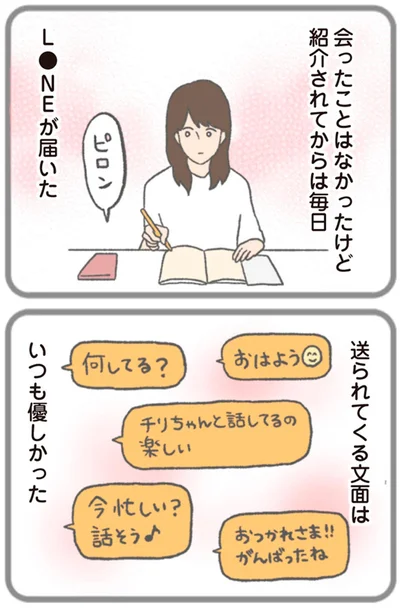 送られてくる文面はいつも優しかった