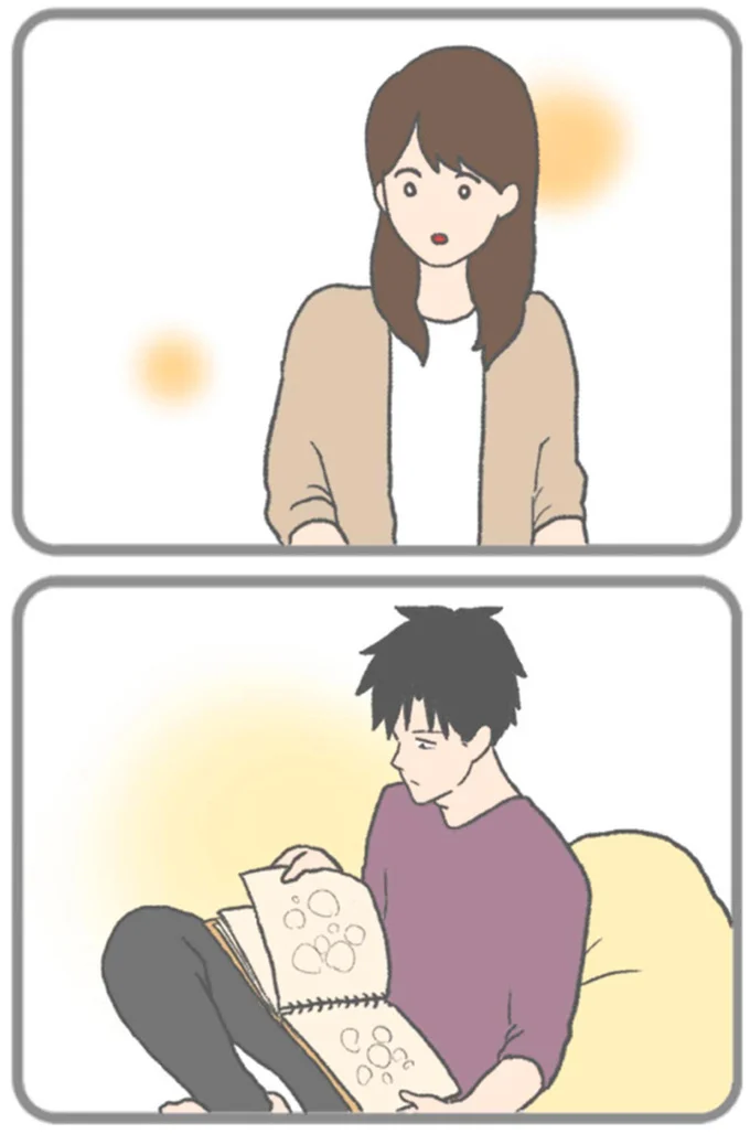 描いた絵を…