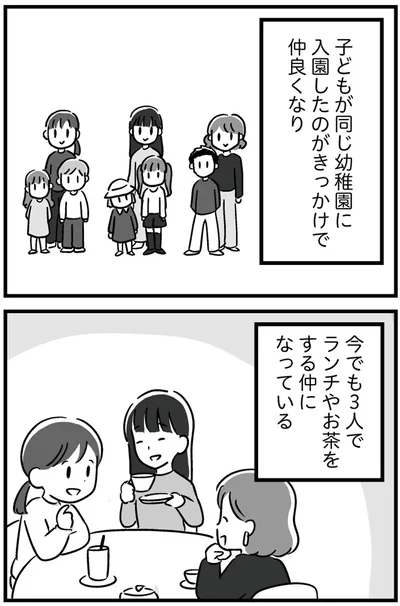 子どもが同じ幼稚園に入園したのがきっかけで仲良くなり