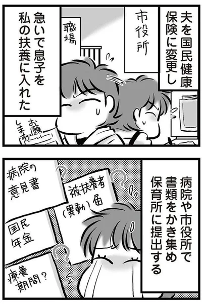 書類をかき集め