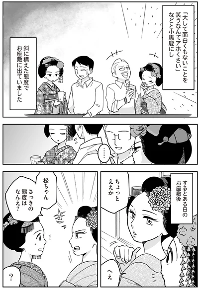 斜に構えた態度で