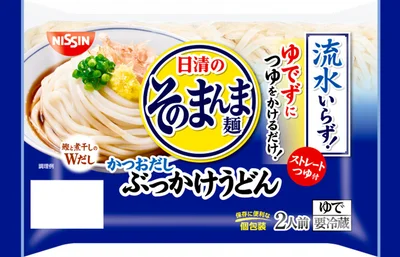 「日清のそのまんま麺 かつおだしぶっかけうどん」