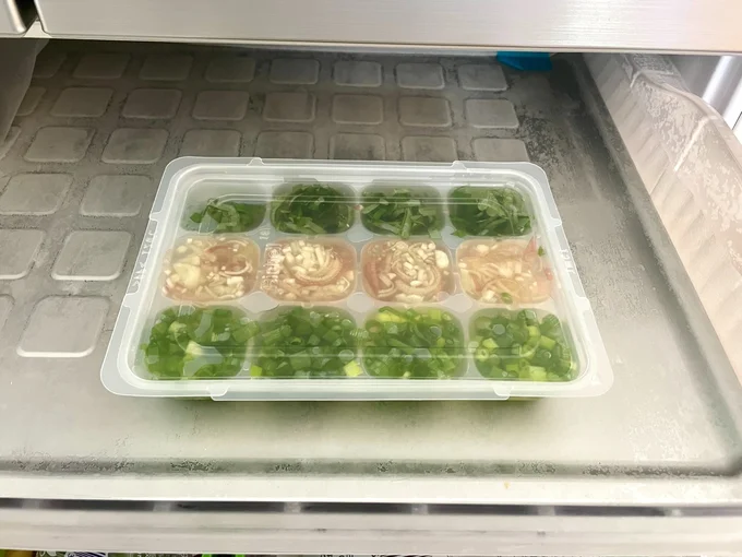 そのまま冷凍庫へIN!(▶次へ)