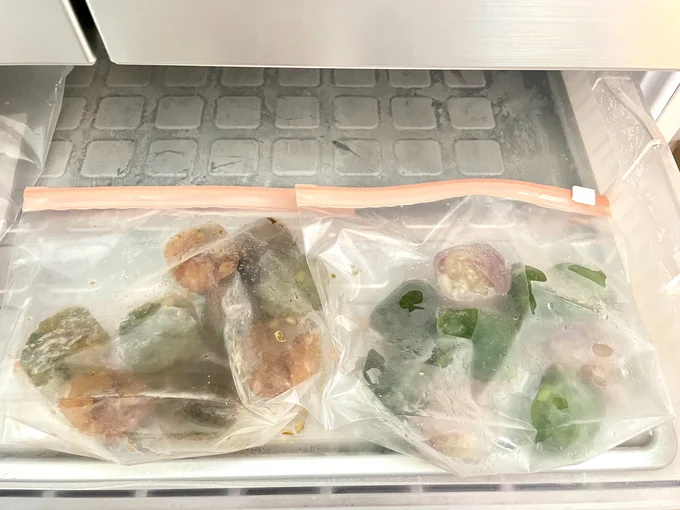 保存は製氷皿から出してジップ付きの保存袋がおすすめ！