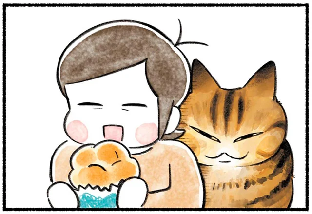 猫の圧がすごい！こっそりおやつを食べようとしたら！？