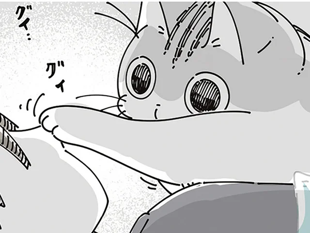 可愛いのでついつい待ってしまう。寝たふりをしたままネコに好き勝手される朝