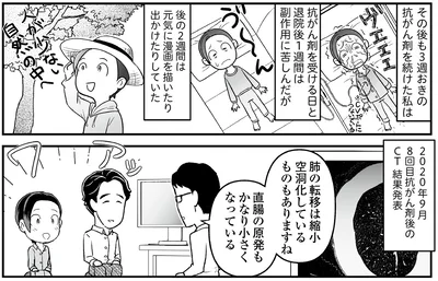 『痔だと思ったら大腸がんステージ4でした 標準治療を旅と漫画で乗り越えてなんとか経過観察になるまで』より