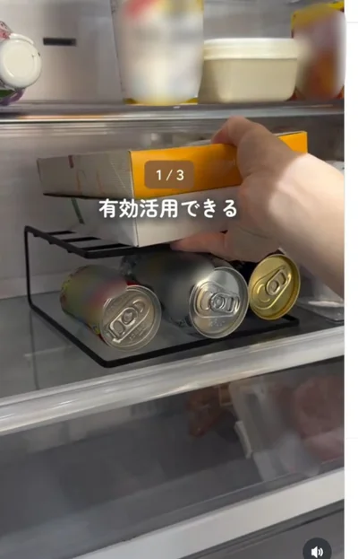 上には軽い物を置ける▶マグネットフックに引っ掛け…（⇒次へ）