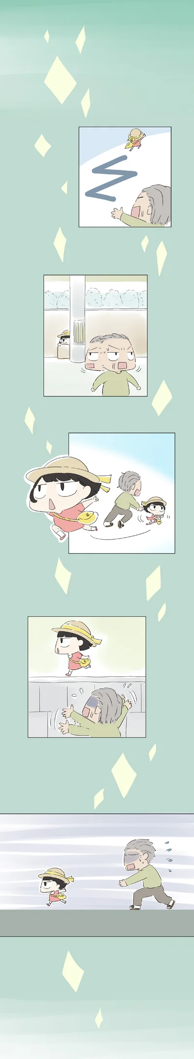 逃げる孫