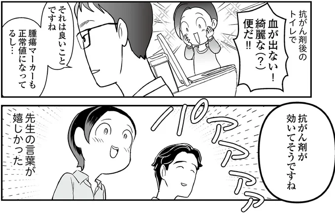 抗がん剤が効いてそうですね