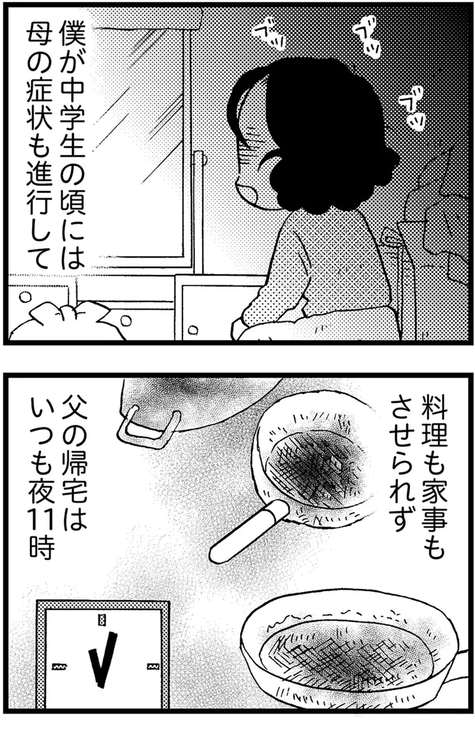 僕が中学生の頃には母の症状も進行して...