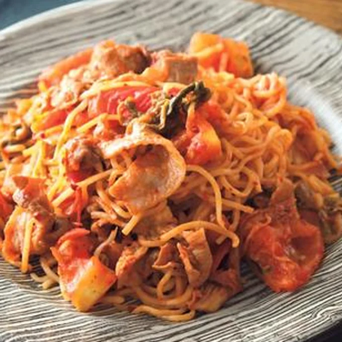 「豚トマトキムチ焼きそば」