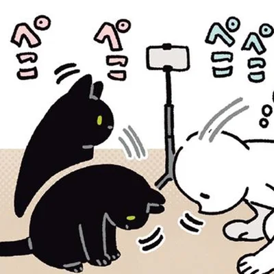 飼い主と同じタイミングでおじぎ