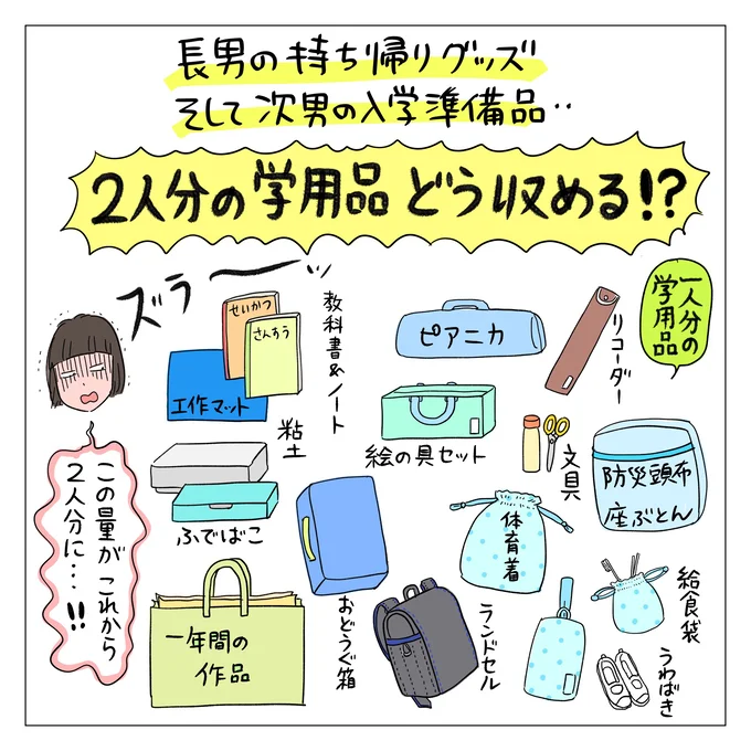 【イラストを見る】ぞっとするような学用品の数々…！