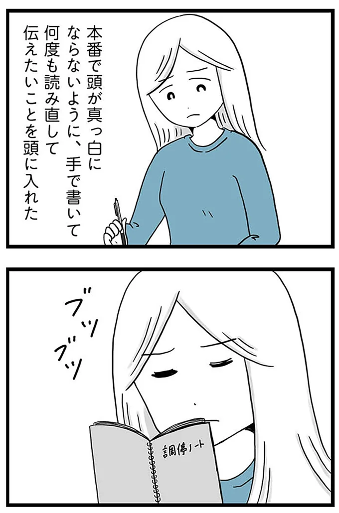 伝えたい事を頭に入れた